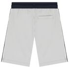 Boys Grey Logo Shorts, 1, hi-res
