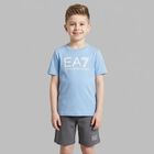 Boys Blue & Grey Logo Shorts Set, 2, hi-res