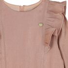Girls Pink Ruffled Blouse, 1, hi-res