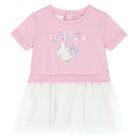 Baby Girls Pink & White Leggings Set, 1, hi-res