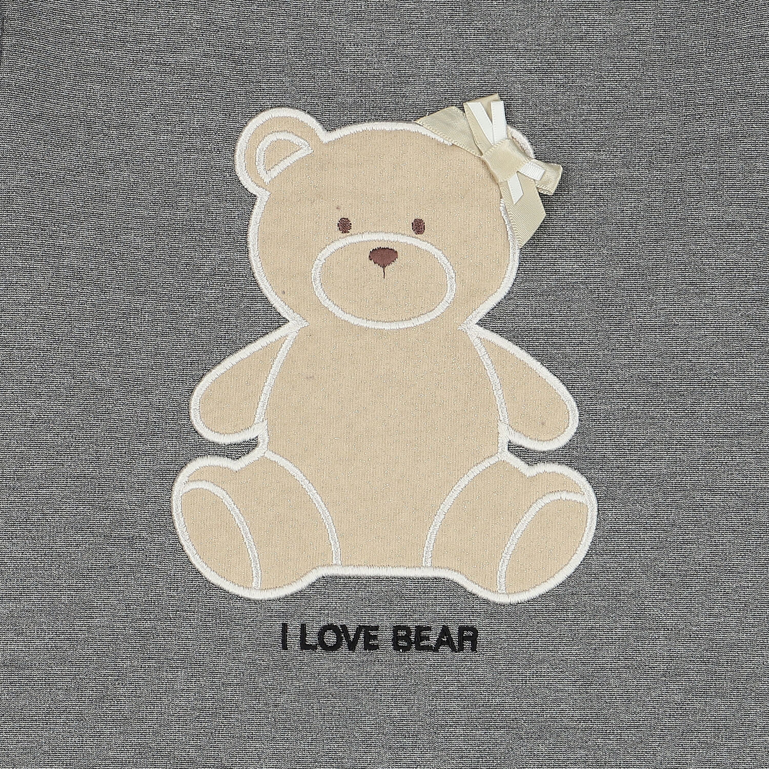 Girls Grey Teddy Bear Dress, 1, hi-res