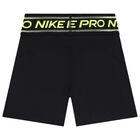 Girls Black Nike Pro Shorts, 2, hi-res