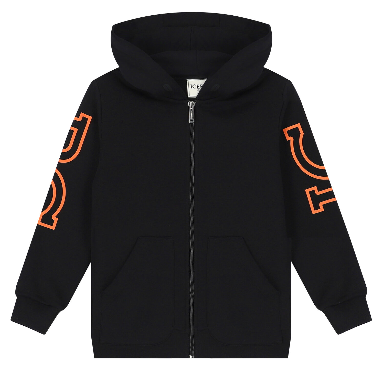 Boys Black Logo Zip Up Top, 1, hi-res image number null