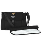 Black Teddy Bear Logo Baby Changing Bag, 1, hi-res