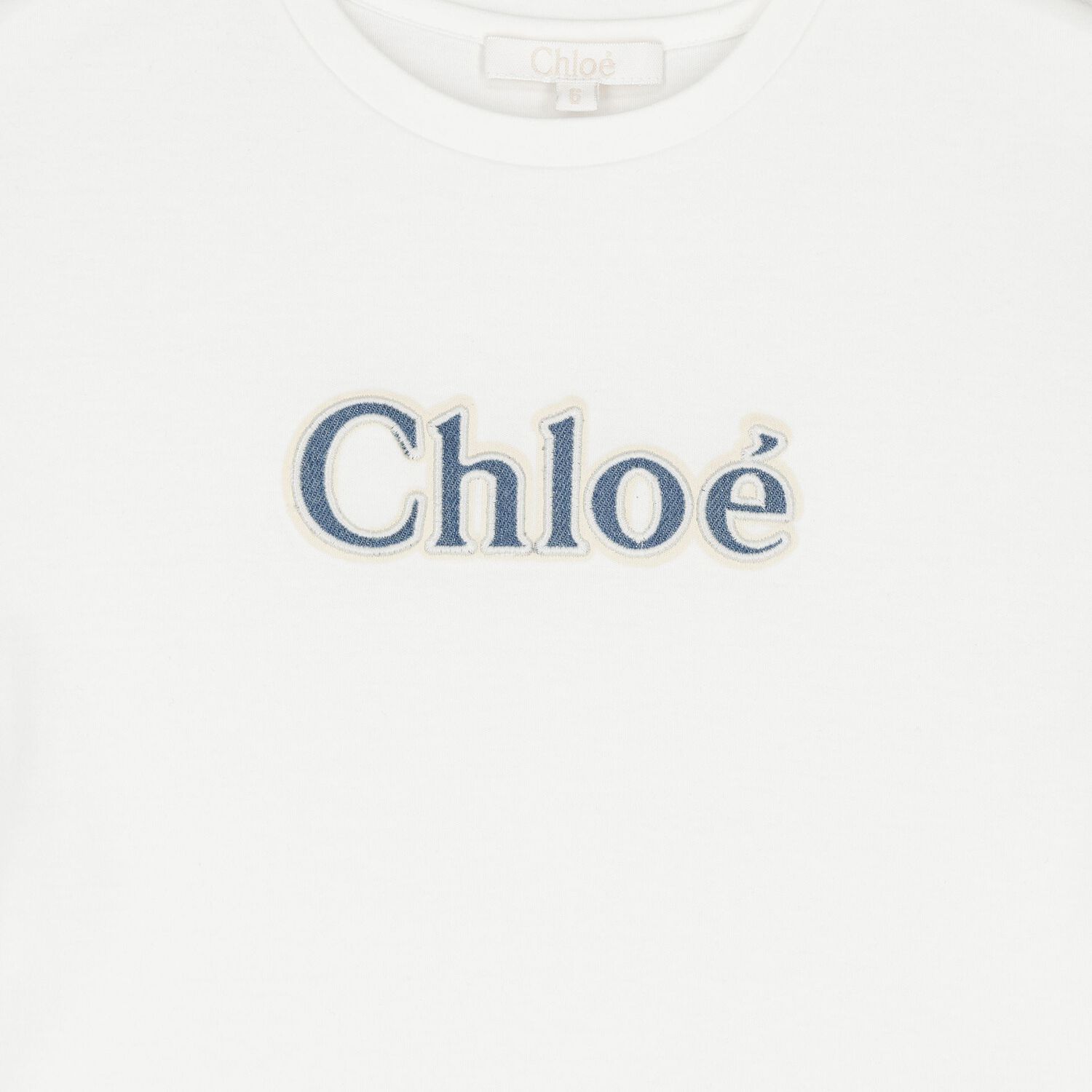 Girls Ivory Logo T-Shirt, 1, hi-res