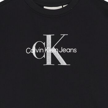 Girls Black Logo Sweatshirt