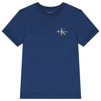 Calvin Klein Boys Blue Logo T-Shirt, 3 Boys Blue Logo T-Shirt