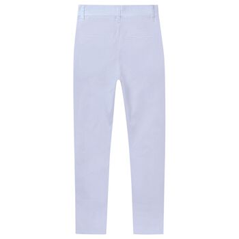 Boys White Chino Trousers