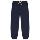 Boys Beige & Navy Blue Tracksuit Set ( 3 Piece ), 2, hi-res