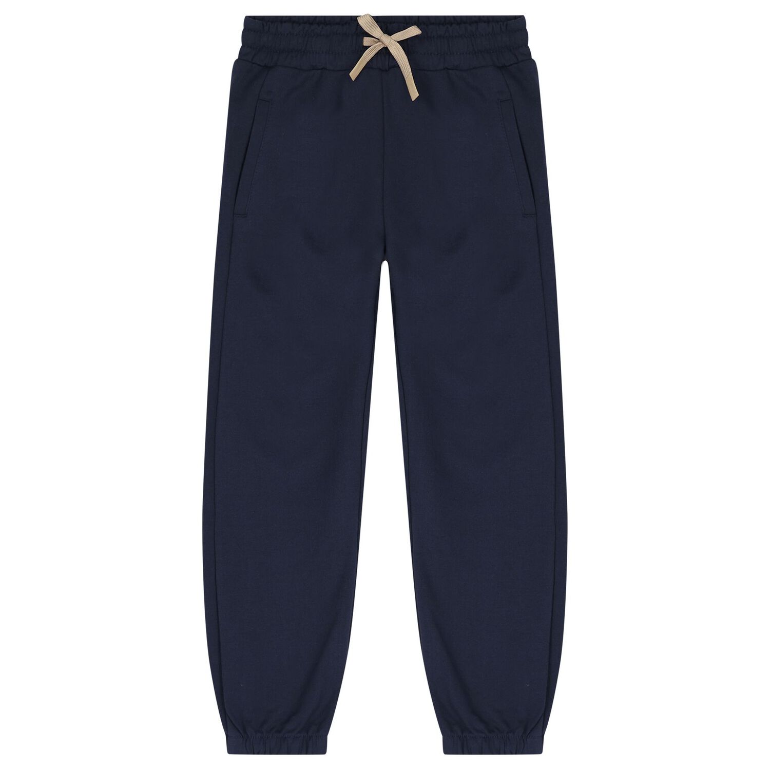 Boys Beige & Navy Blue Tracksuit Set ( 3 Piece ), 2, hi-res