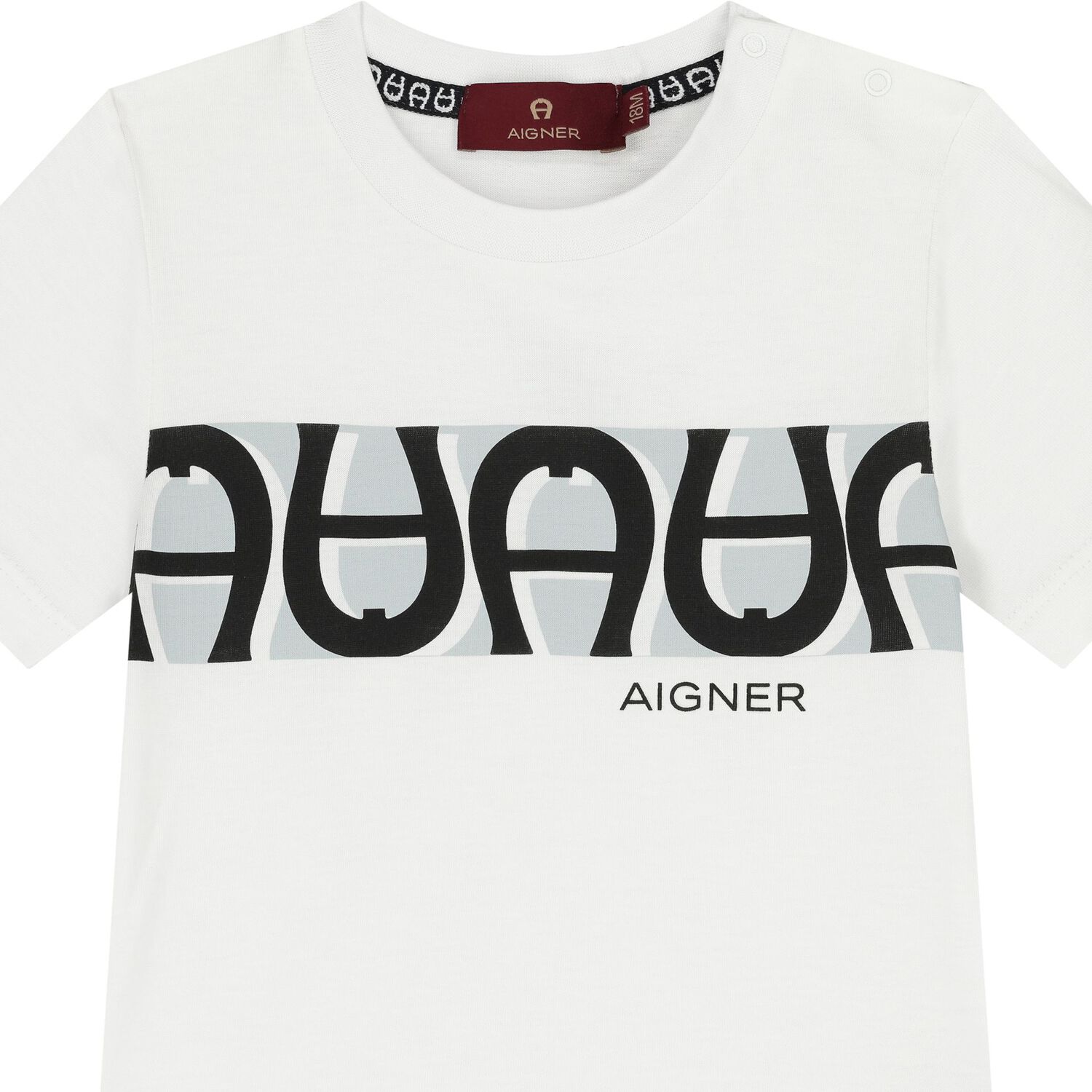 Younger Boys White Logo T-Shirt, 1, hi-res
