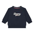 Baby Boys Navy Blue Logo Tracksuit , 1, hi-res