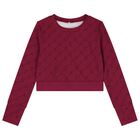 Girls Burgundy Logo Long Sleeve Top, 1, hi-res