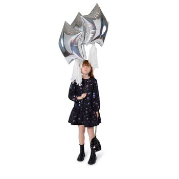 Girls Black Logo Embellished Bag