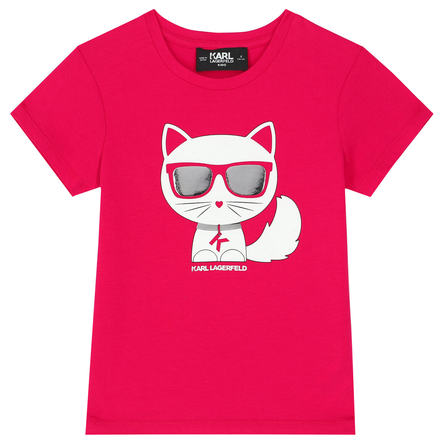 Girls Pink Choupette T-Shirt, 1, hi-res