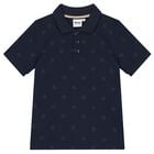Boys Navy Blue Logo Polo Shirt, 2, hi-res