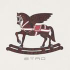 Beige Pegaso Logo Paisley Knitted Baby Blanket, 1, hi-res