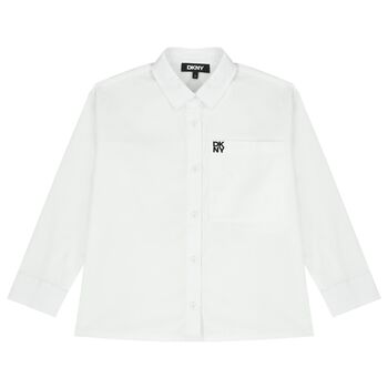 White Embroidered Logo Shirt