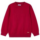 Boys Red Knitted Jumper, 2, hi-res