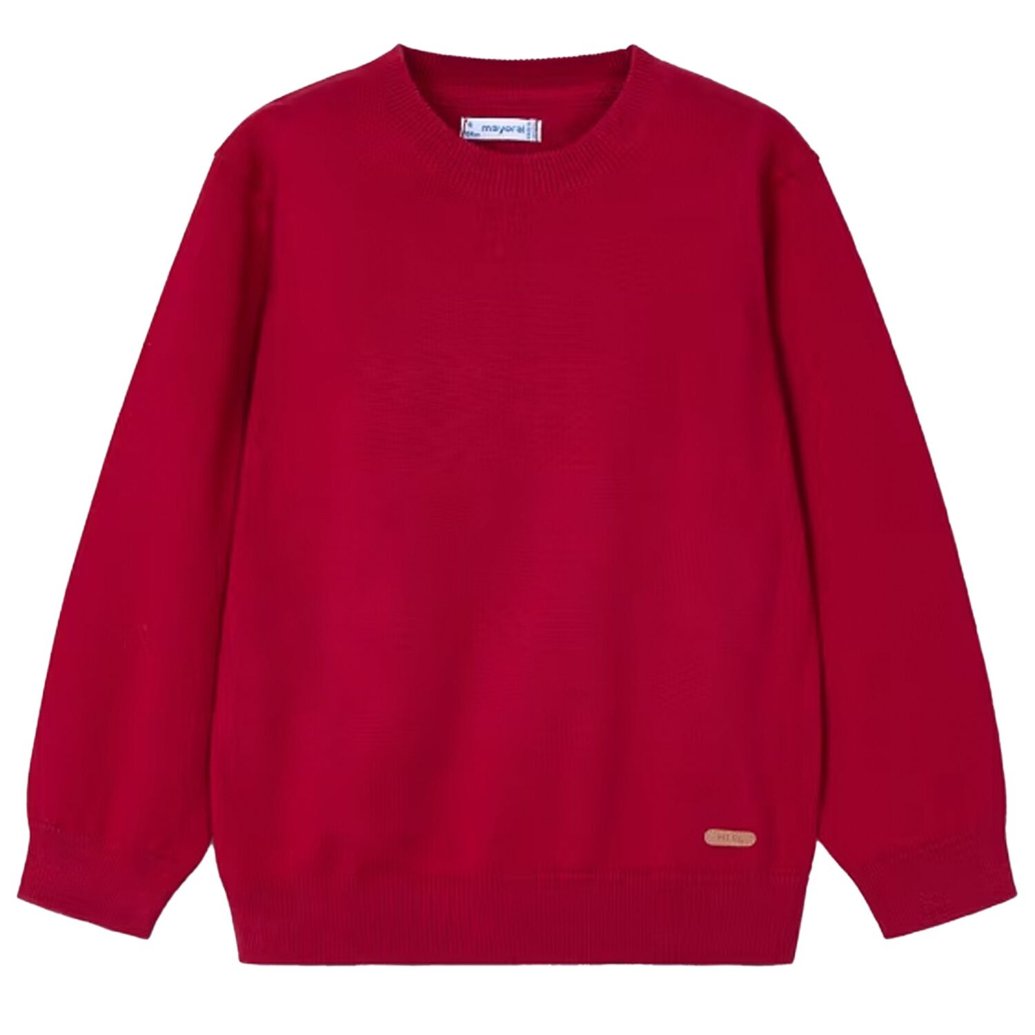 Boys Red Knitted Jumper, 2, hi-res