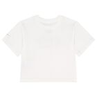 Girls White Logo T-Shirt, 2, hi-res