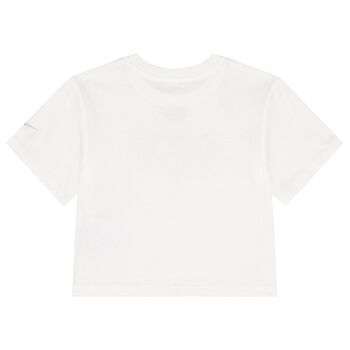 Girls White Logo T-Shirt