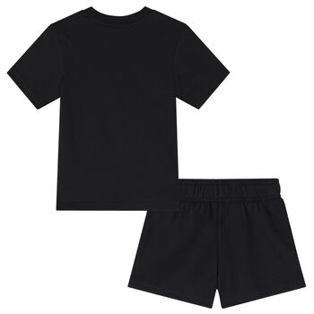 Black Trefoil Logo Shorts Set