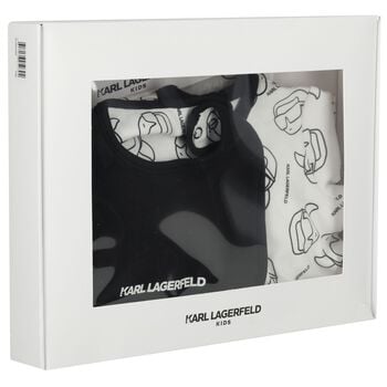 Baby Boys White & Black Ikonik Babygrow Gift Set