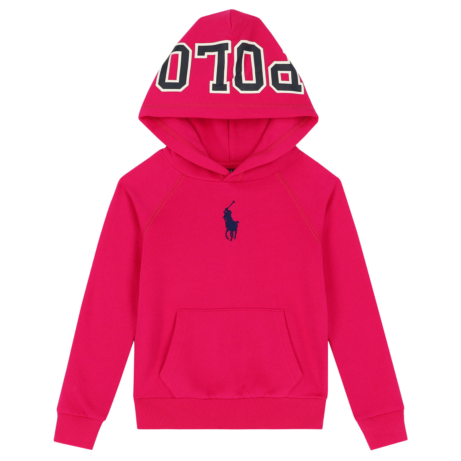 Girls Pink Logo Hooded Top, 1, hi-res image number null