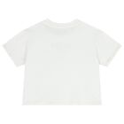 Girls White Logo Sequin T-Shirt, 1, hi-res