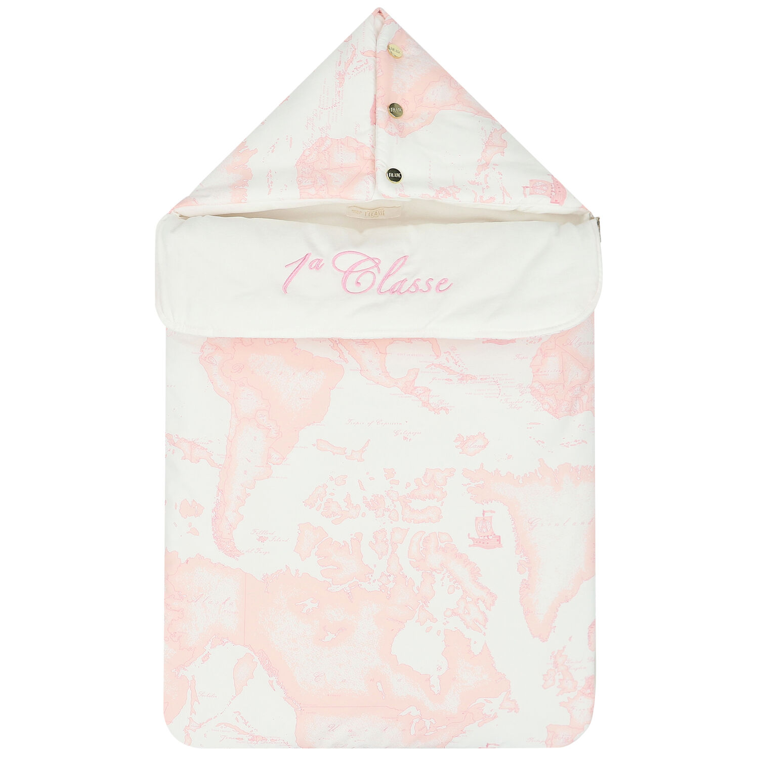 Pink & Ivory Geo Map Baby Nest, 1, hi-res