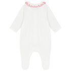 Baby Girls Ivory Floral Babygrow, 1, hi-res