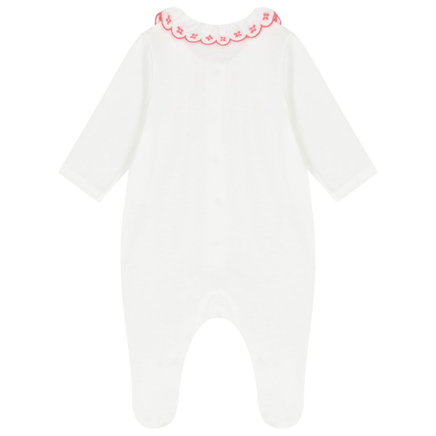 Baby Girls Ivory Floral Babygrow, 1, hi-res