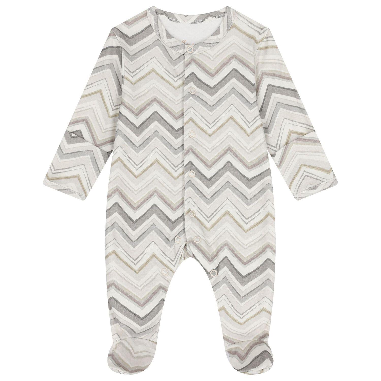 Grey Zig Zag Babygrow Set, 2, hi-res