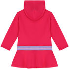Girls Pink Logo Hooded Dress, 1, hi-res