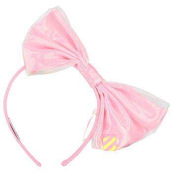 Girls Pink Confetti Bow Hairband