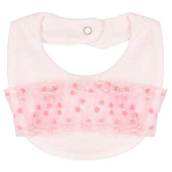 Baby Girls Pink Tulle Bib