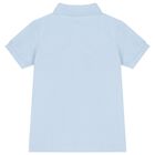 Boys Blue Logo Polo Shirt, 1, hi-res