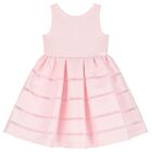 Girls Pink Satin Twill Dress Set, 1, hi-res