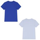 Boys Blue Logo T-Shirts ( 2-Pack ), 6, hi-res
