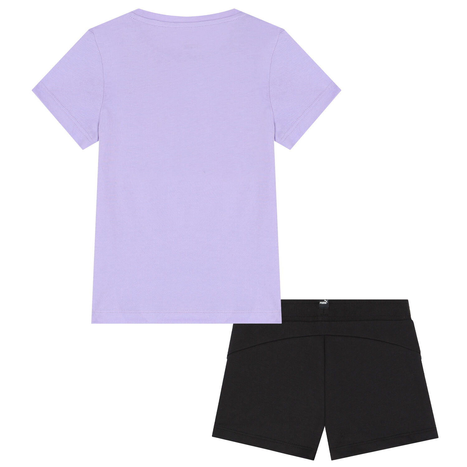 Girls Purple & Black Logo Shorts Set, 1, hi-res