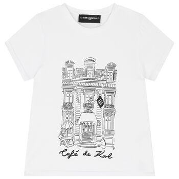 Girls White Logo T-Shirt