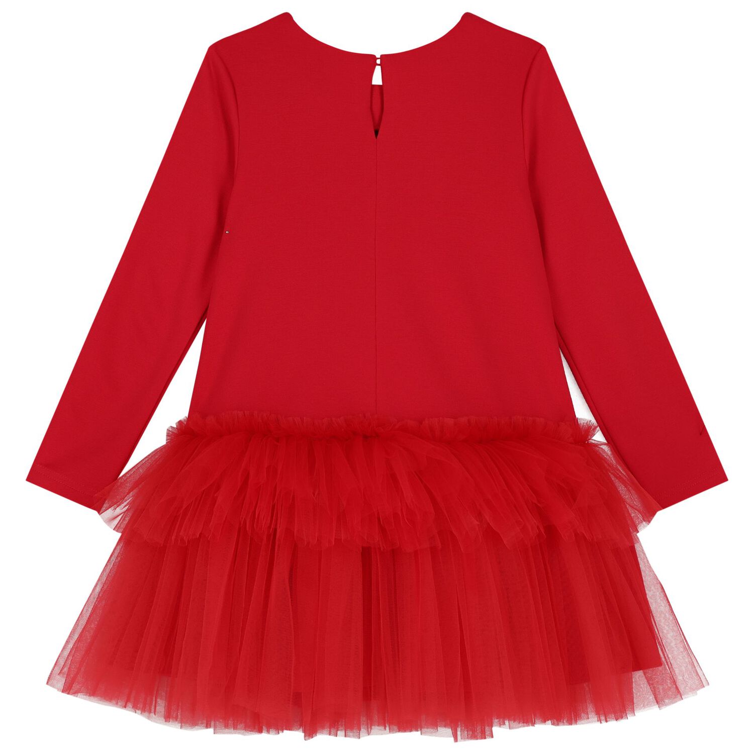 Girls Red Embellished Dress, 1, hi-res image number null