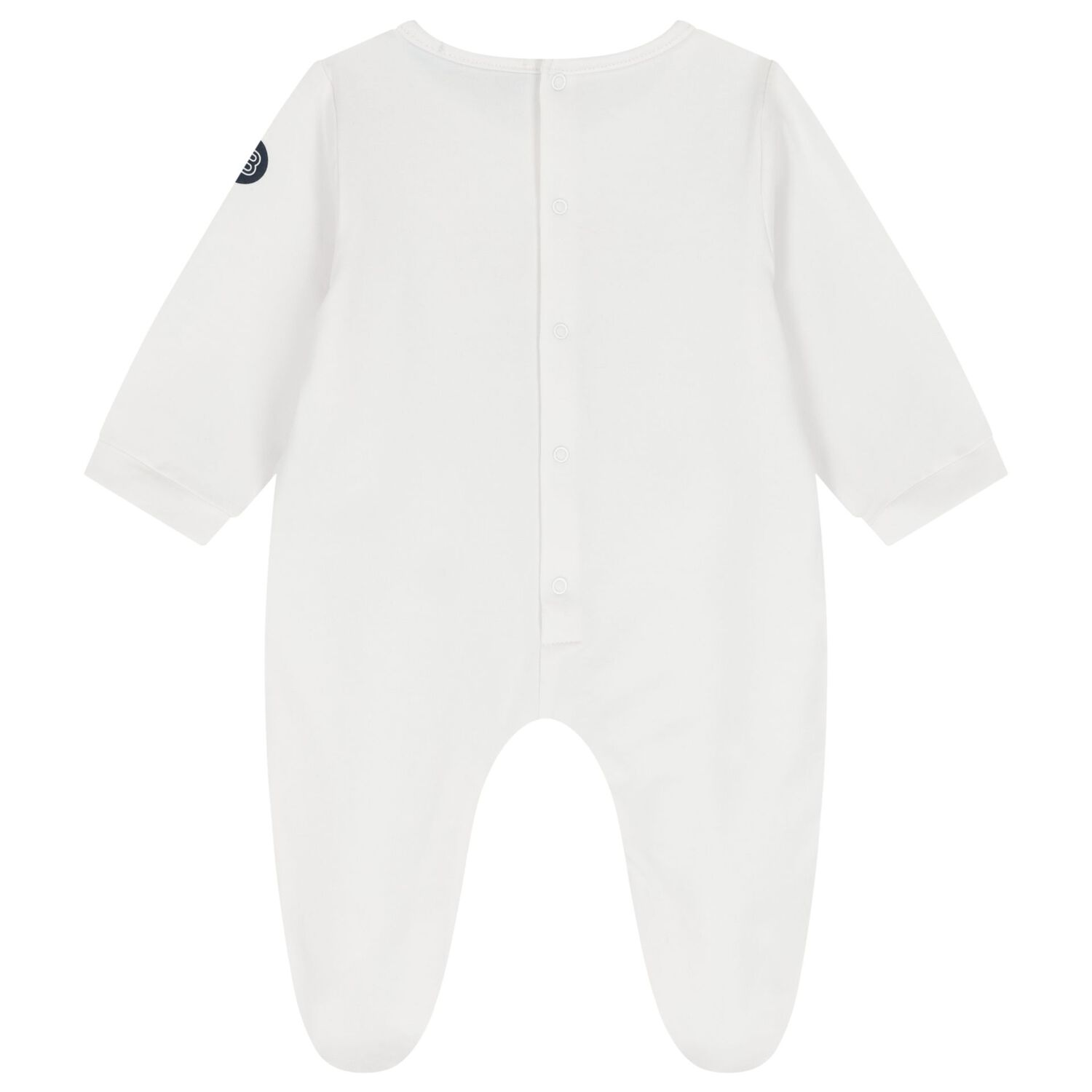 Baby Boys White Logo Babygrow, 1, hi-res