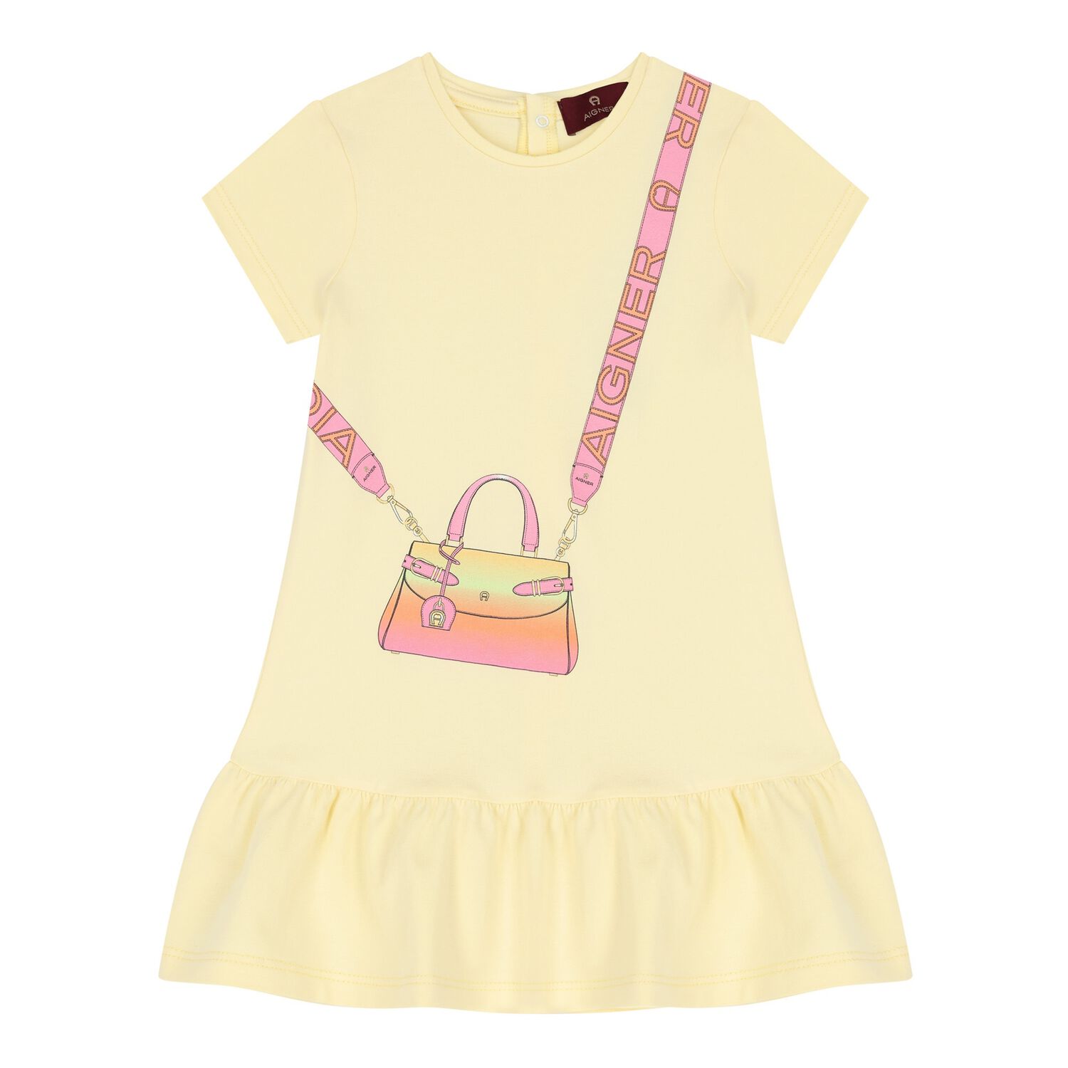 Younger Girls Yellow Bag Dress, 1, hi-res
