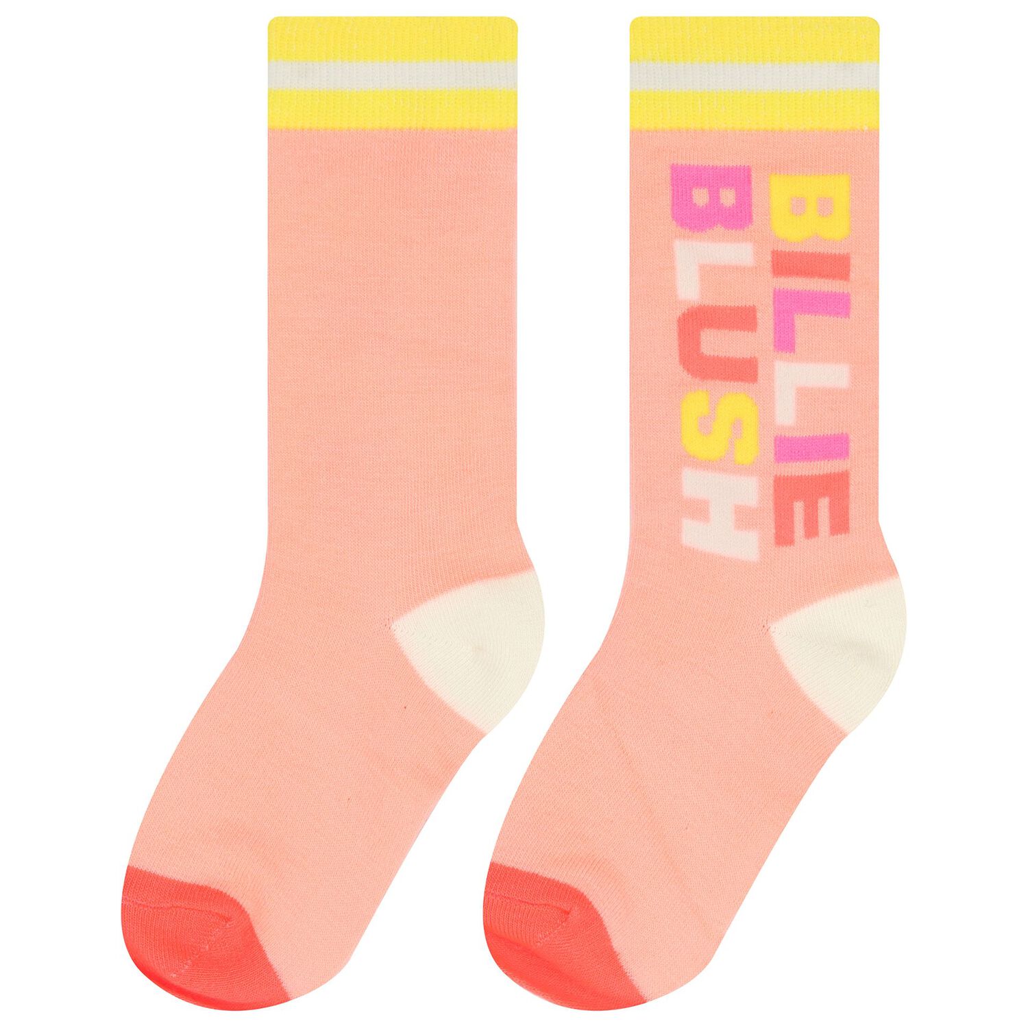 Girls Pink Logo Socks , 1, hi-res