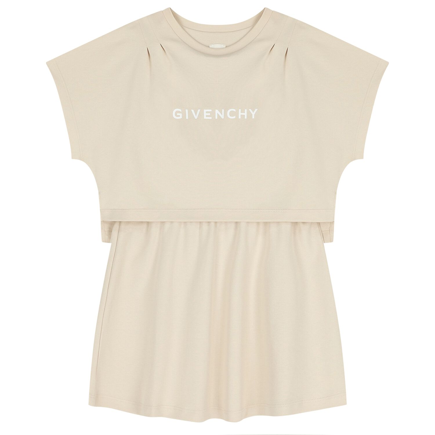 Girls Ivory Logo Dress, 2, hi-res