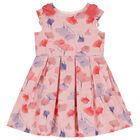 Girls Pink Floral Dress, 1, hi-res