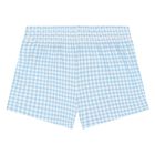 Baby Girls Ivory & Blue Gingham Shorts Set, 1, hi-res