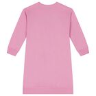 Girls Pink Teddy Bear Logo Dress, 4, hi-res